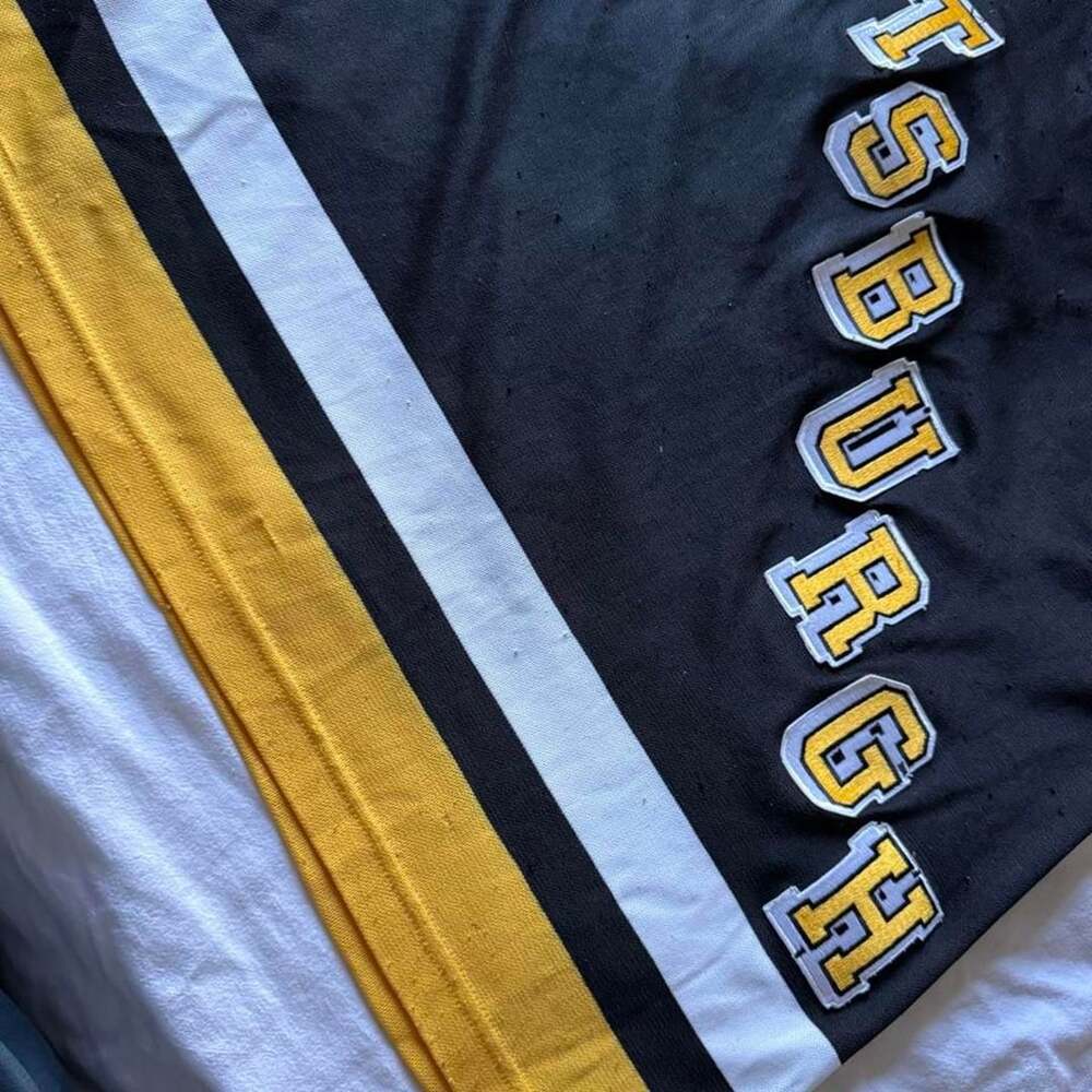 CCM Pittsburgh Penguins Diagonal Hockey Jersey Size M Vintage 90s - Picture 7 of 8